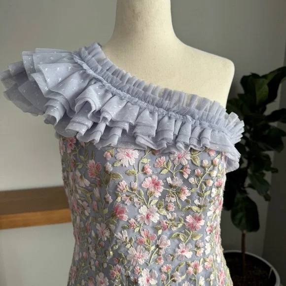 Posy Pirouette One-Shoulder Ankle Gown Needle & Thread - Picture 10 of 13